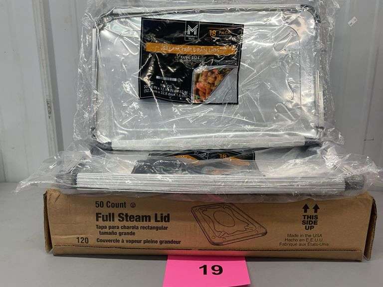MISC LOT OF STEAM TABLE PAN LIDS - SEE PHOTOS