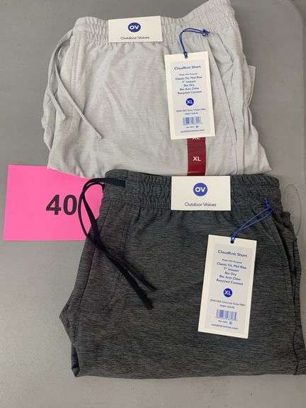 (2) MENS OUTDOOR VOICES SHORTS SIZE XL