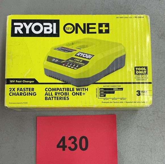 RYOBI 18V FAST CHARGER IN BOX