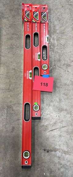 (3) GOLDBLATT BOX BEAM LEVELS
