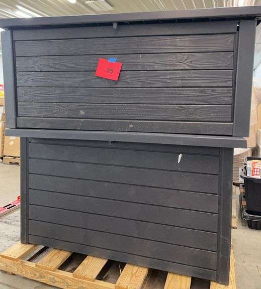 AS IS - (2) KETER DECK BOXES