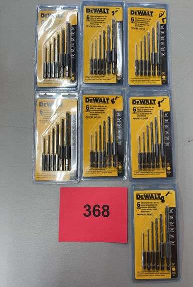 (7) DEWALT 6PC HEX SHANK DRILL BIT SETS