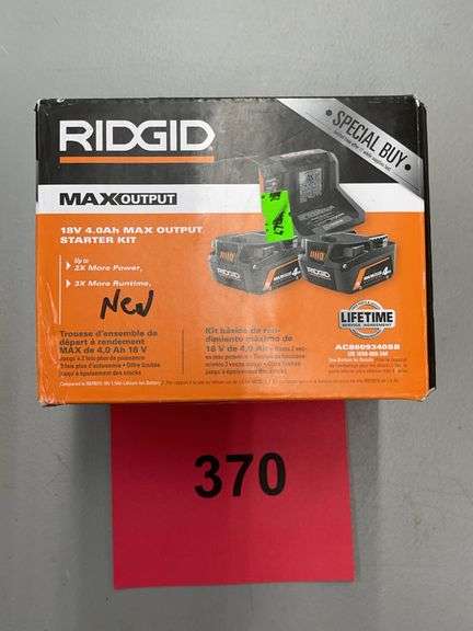RIDGID 18V STARTER KIT IN BOX