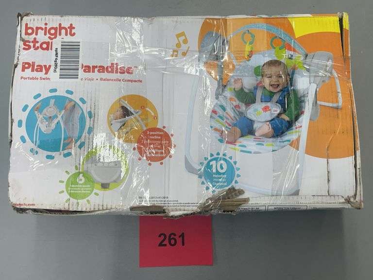 BRIGHT STARS PLAYFUL PARADISE BABY SWING IN BOX