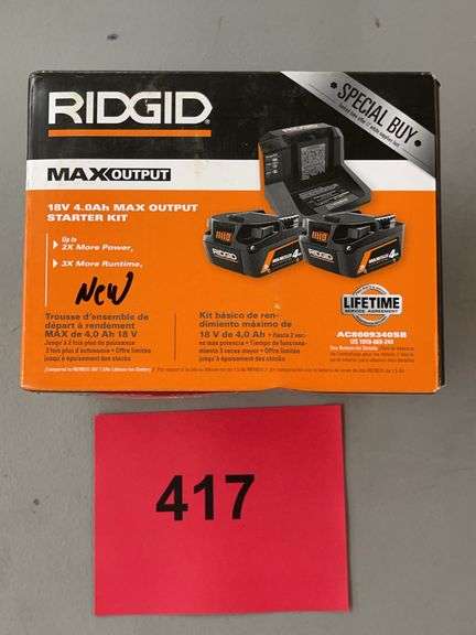 RIDGID 18V STARTER KIT IN BOX