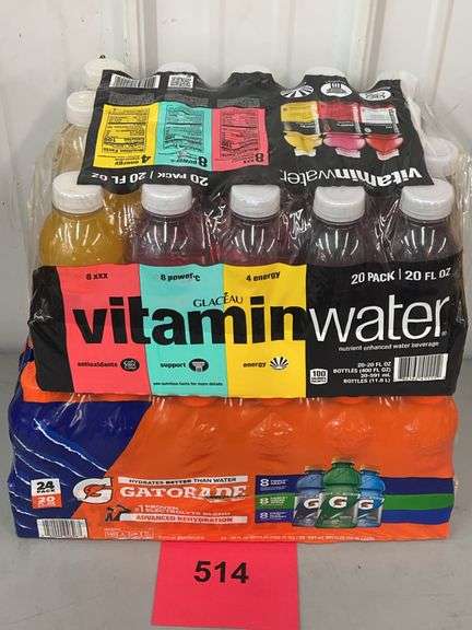 2PC BEVERAGE LOT - VITAMINWATER & GATORADE