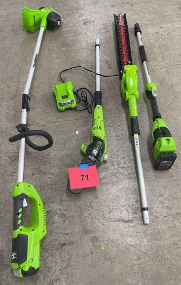 PRE-OWNED GREENWORKS MULTI TOOL LAWN SYSTEM