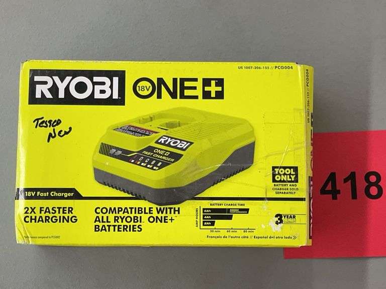 RYOBI 18V FAST CHARGER IN BOX
