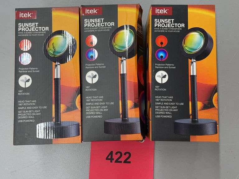 (3) ITEK SUNSET PROJECTOR LAMPS IN BOX