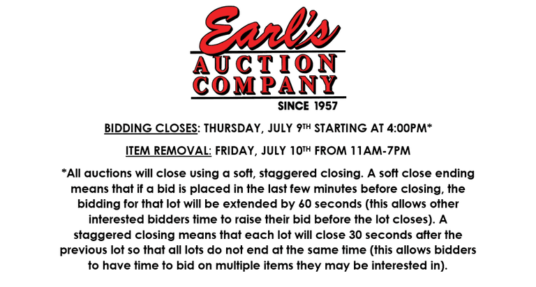 ENDS THURSDAY! ONLINE AUCTION 7/7-7/9 (YELLOW)