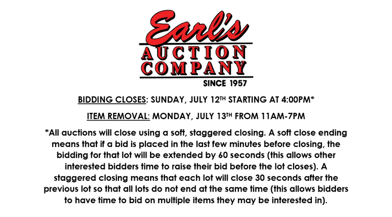 ENDS SUNDAY! ONLINE AUCTION 7/9-7/12 (BLUE)