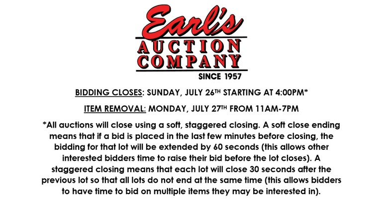ENDS SUNDAY! ONLINE AUCTION 7/23-7/26 (BLUE)