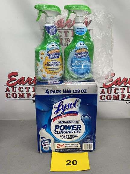 MISC CLEANING LOT - LYSOL & SCRUBBING BUBBLES