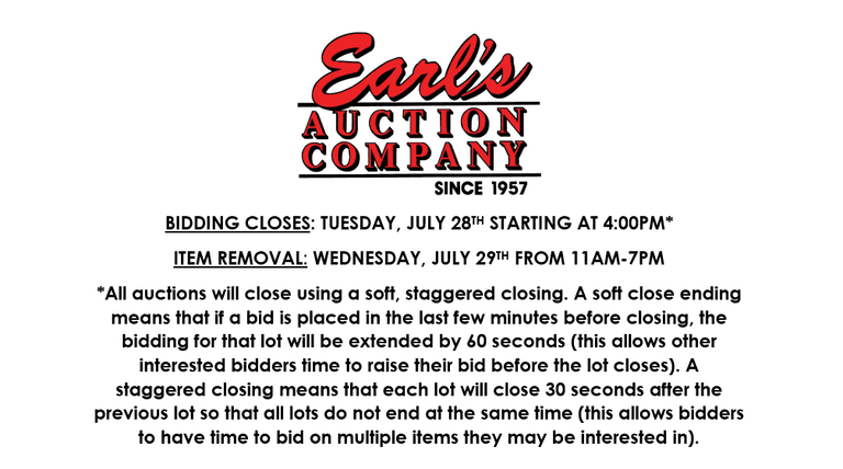 ENDS TUESDAY! ONLINE AUCTION 7/26-7/28 (PINK)