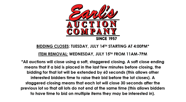 ENDS TUESDAY! ONLINE AUCTION 7/12-7/14 (PINK)
