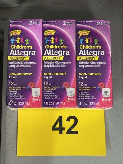 (3) CHILDRENS ALLEGRA ALLERGY RELIEF