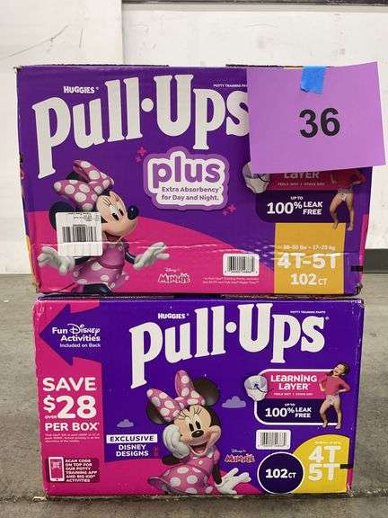 (2) BOXES OF HUGGIES PULL-UPS SIZE 4T-5T