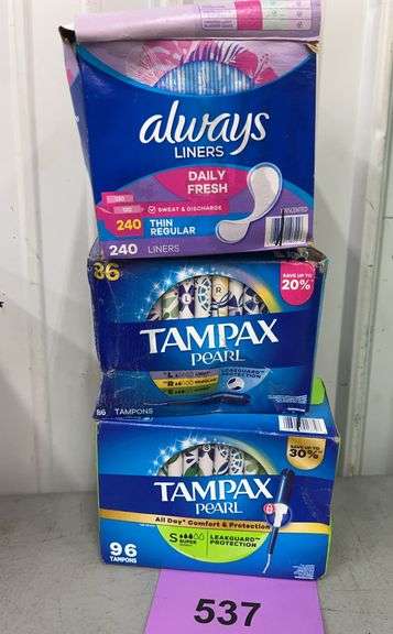 3PC HYGIENE LOT - ALWAYS & TAMPAX
