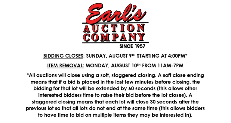 ENDS SUNDAY! ONLINE AUCTION 8/6-8/9 (BLUE)