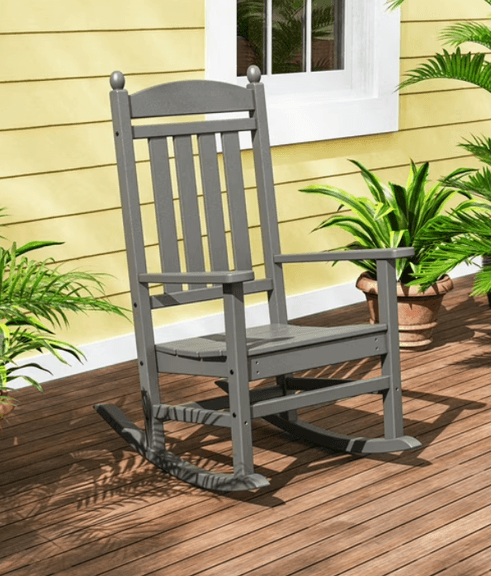 POLYWOOD GULF SHORES ROCKING CHAIR IN BOX - SLATE GREY