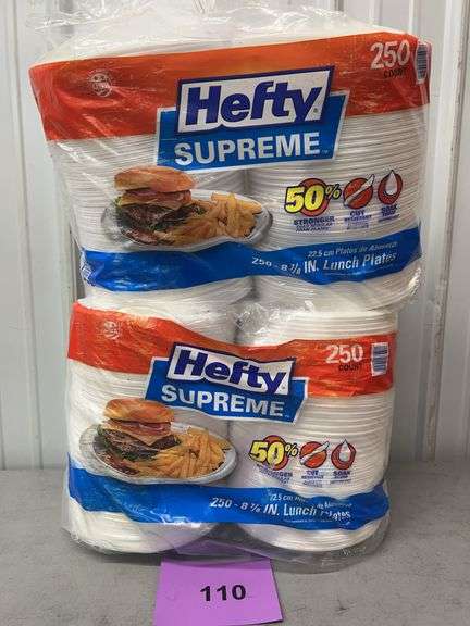 (2) PACKS OF HEFTY SUPREME 8 3/4 IN LUNCH PLATES