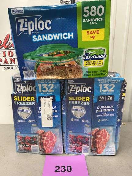 (3) PACKS OF ZIPLOC BAGS