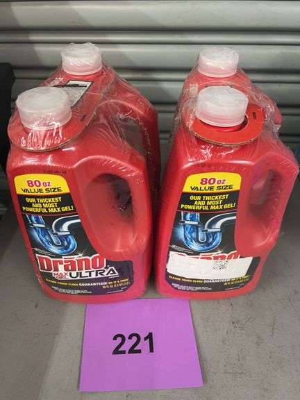 (4) BOTTLES OF DRANO MAX GEL ULTRA