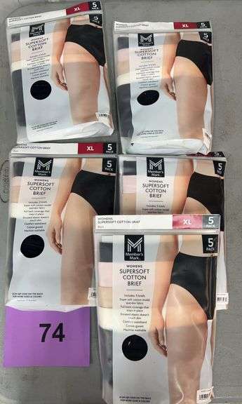 (5) PACKS OF WOMENS SUPERSOFT COTTON BRIEFS SIZE XL