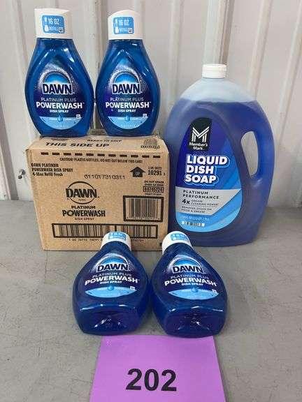 DISH SOAP LOT - DAWN POWERWASH & MM LIQUID DISH SOAP