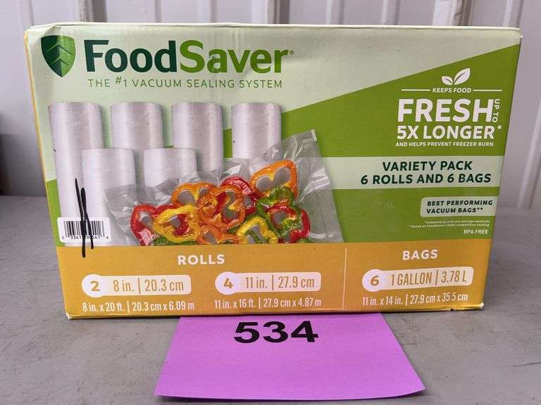 FOODSAVER VARIETY PACK BAGS/ ROLLS IN BOX
