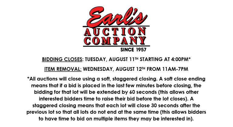 ENDS TUESDAY! ONLINE AUCTION 8/9-8/11 (PINK)