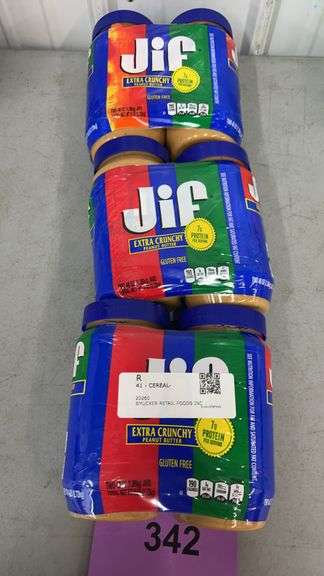 (6) JARS OF JIF EXTRA CRUNCHY PEANUT BUTTER