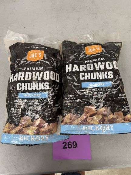 (2) BAGS OF OKLAHOMA JOE'S HICKORY HARDWOOD CHUNKS