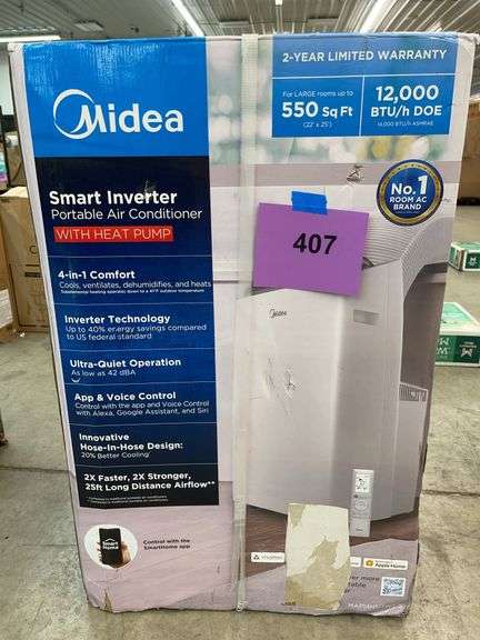 MIDEA SMART INVERTER PORTABLE AIR CONDITIONER IN BOX
