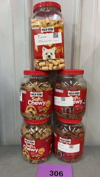 (5) PACKS OF DOG TREATS