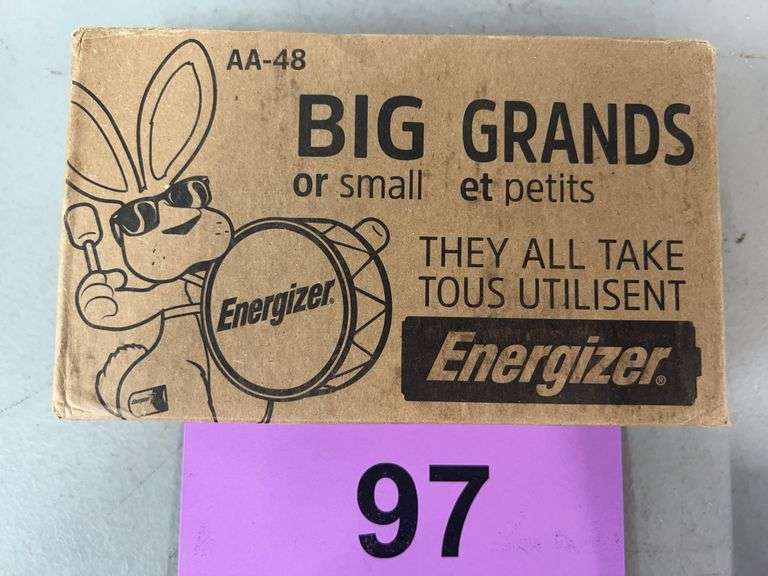 BOX OF ENERGIZER AA ALKALINE BATTERIES