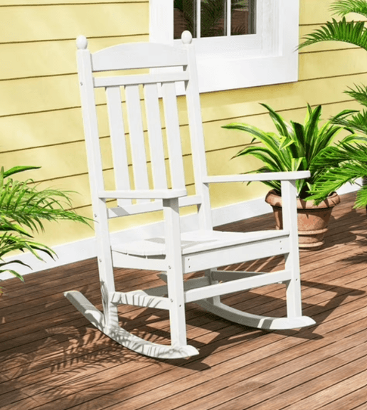 POLYWOOD GULF SHORES ROCKING CHAIR IN BOX - WHITE