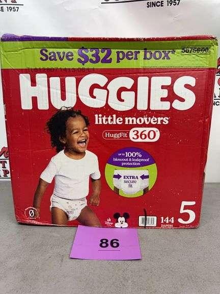 HUGGIES LITTLE MOVERS 360 DIAPERS SIZE 5