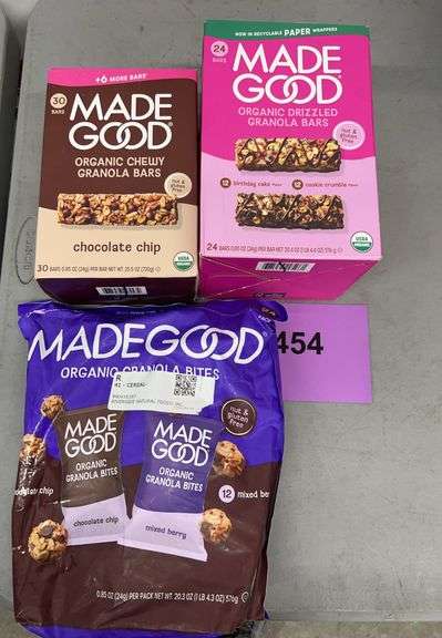 3PC MADEGOOD ORGANIC GRANOLA BAR & BITES LOT