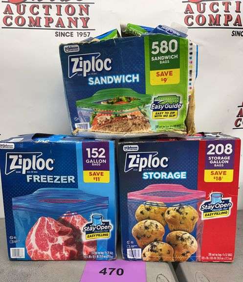 (3) PACKS OF ZIPLOC BAGS