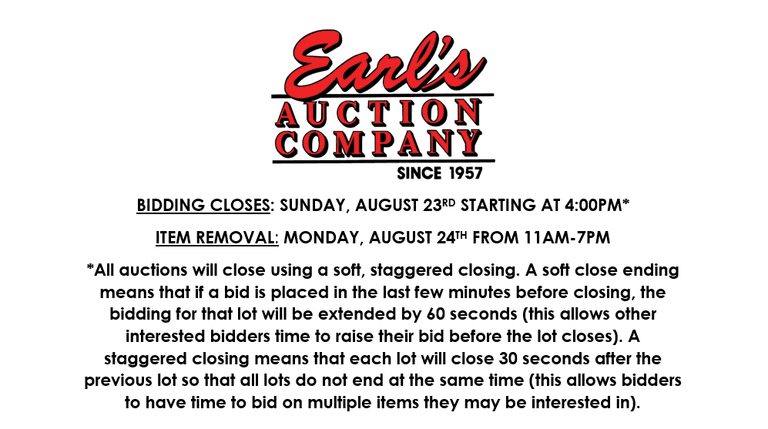 ENDS SUNDAY! ONLINE AUCTION 8/20-8/23 (BLUE)