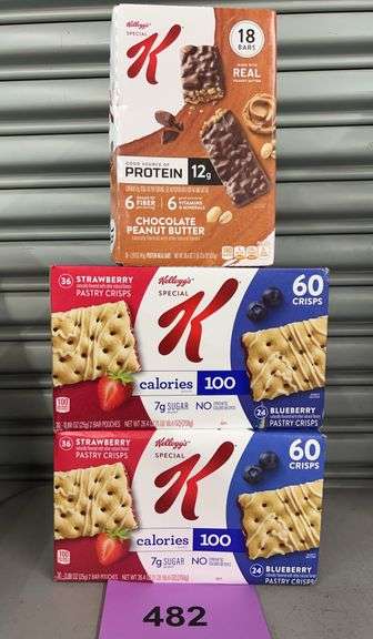(3) BOXES OF SPECIAL K PROTEIN BARS & PASTRY CRISPS