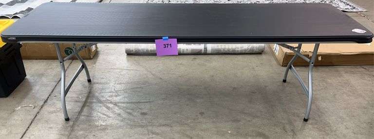 BLACK LIFETIME 8FT FOLDING TABLE
