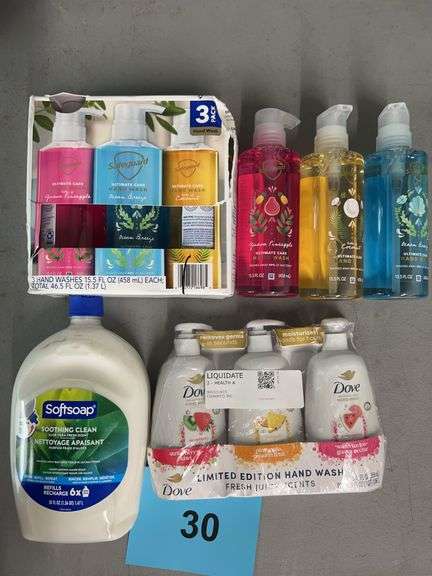HAND WASH LOT - SAFEGUARD, DOVE & SOFTSOAP