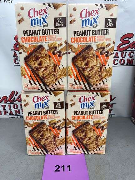 (4) BOXES OF CHEX MIX PEANUT BUTTER CHOCO BARS