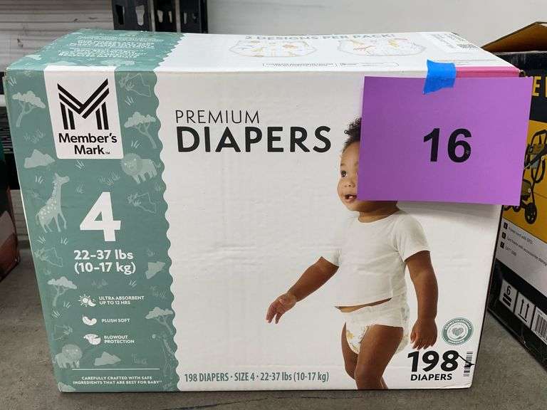BOX OF PREMIUM DIAPERS SIZE 4