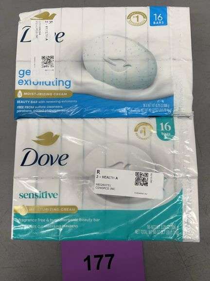 (2) PACKS OF DOVE SOAP BARS