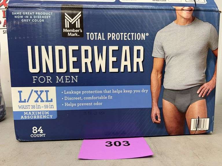 TOTAL PROTECTION UNDERWEAR FOR MEN L/XL