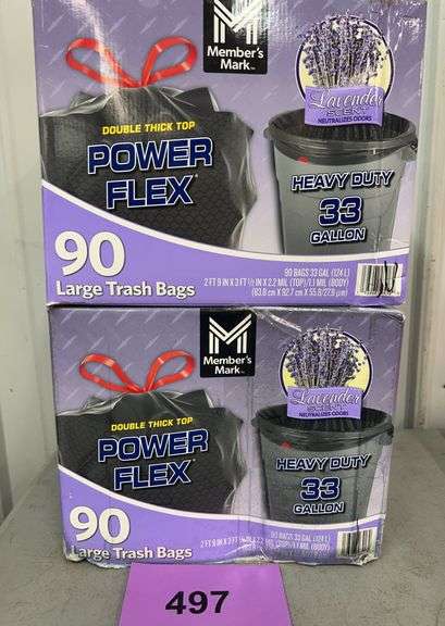 (2) BOXES OF POWER FLEX 33 GAL HEAVY DUTY TRASH BAGS
