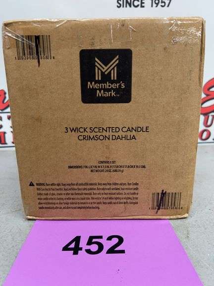 CRIMSON DAHLIA SCENTED CANDLE IN BOX